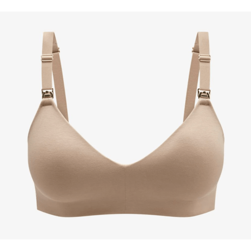 Organic Cloud Cotton Wireless Nursing Bra - Taupe
