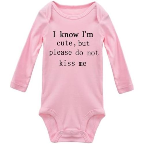 Please Do Not Kiss Me Baby Long Sleeve Unisex Baby Bodysuits