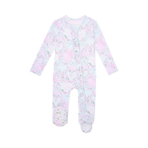 Ruffle Zip Footie, 0-3M