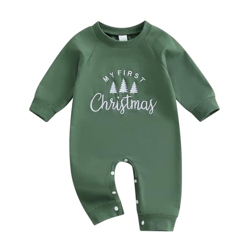 BeQeuewll Newborn Girl Boy Valentines Outfit Infant Sweatshirt Jumpsuit Heart Rompers Baby First Valentines Outfit 0-18M