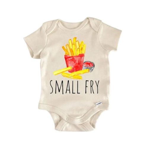 French Fry Fast Food Newborn Baby Bodysuit Natural 0-3 Months