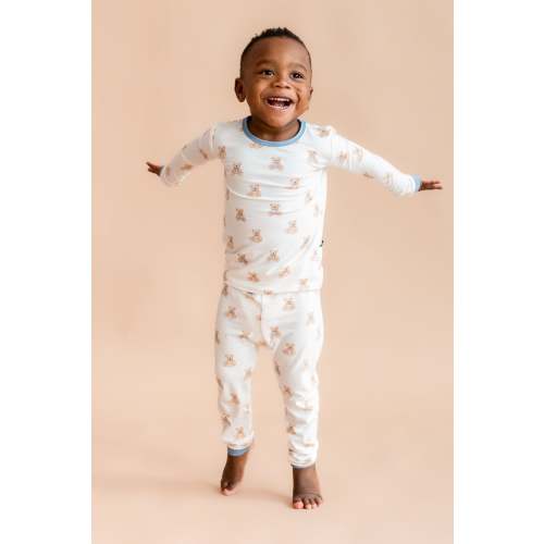 Long Sleeve Pajamas in Teddy Bear