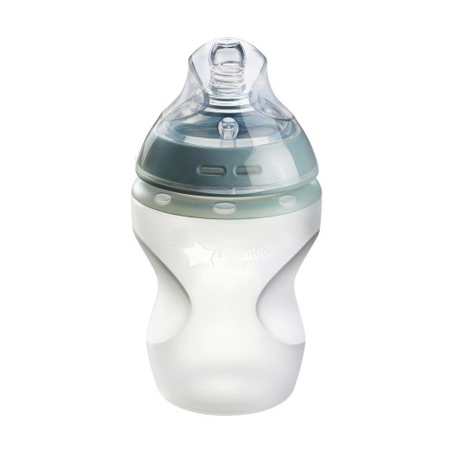 Tommee Tippee Natural Start Silicone Anti-Colic Bottle With Slow Flow Teat 0 Months+ Green 260ml
