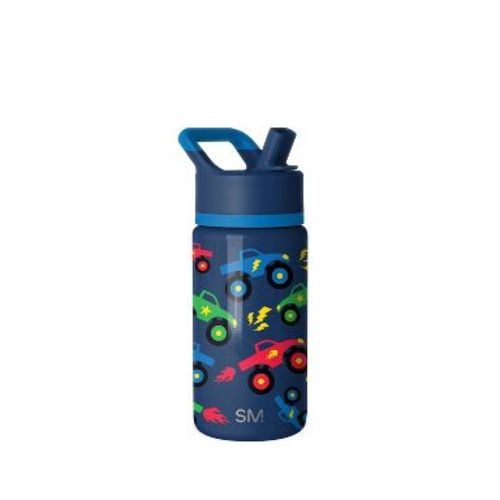 Simple Modern 14oz Summit Monster Trucks Water Bottle Navy Blue