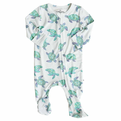 Totally Turtles Zipper Footie