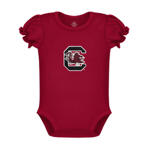 SOUTH CAROLINA GAMECOCKS PUFF SLEEVE ONESIE