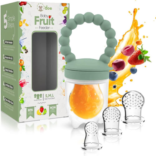 O’doe Fruit Feeder | Baby Fruit Feeder Pacifier with 1 Feeders and 3 Nipples | BPA-Free, Baby Food Feeder and Fruit Teether for Babies | Silicone Pacifier and Teething Soother | Ideal for Baby Feeding : Amazon.ca: Baby