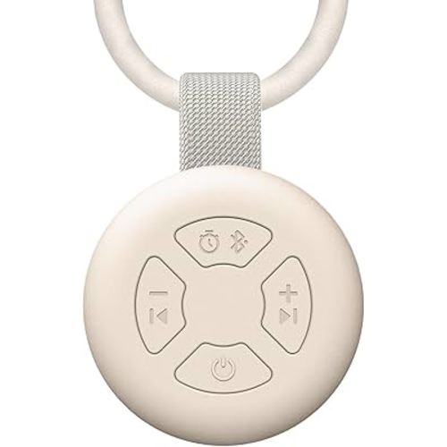 Portable Baby Sound Machine [White Noise for Babies Kids Adults][Supports Bluetooth Audio Playback][Timer Function][12 Soothing Sounds] 15 Hours Battery Life, Travel,Shower,Clips on Baby Stroller