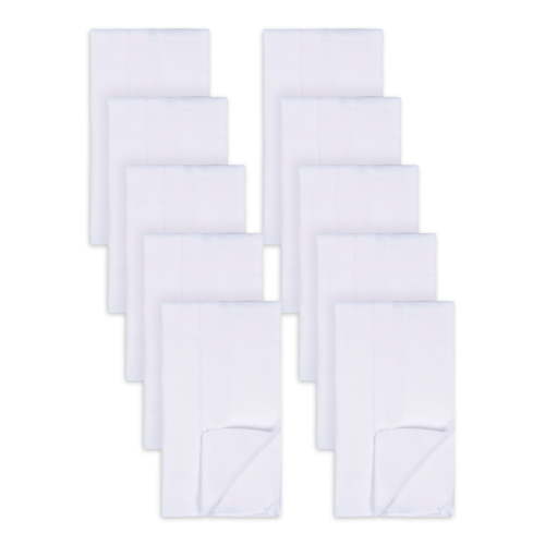 Gerber 10 Pack Prefold White Cloth Diapers - 14" x 20" Newborn Diapers  Soft, Absorbent 3-Ply 100% Cotton