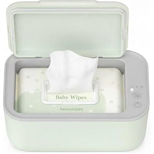 Baby Wipe Warmer, 3-Level Temperature Control, Quiet and Even Heating, Large Capacity for Diaper Changes – Green