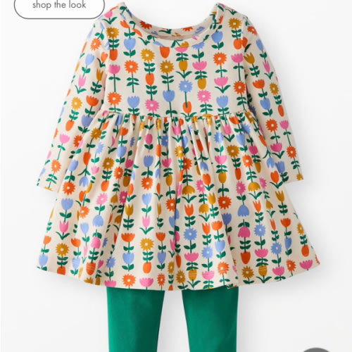 Baby Long Sleeve Skater Dress & Leggings Set