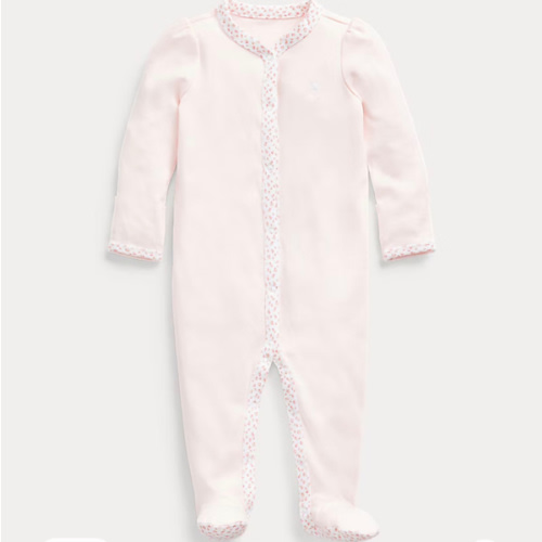 Floral-Trim Coverall | One-Pieces BABY GIRL (0-24 months) | Ralph Lauren