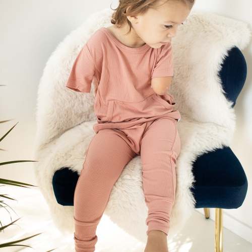 The "Rosé All Play" Ribbed Romper (Short Sleeve / Long Leg) – Ready Set Romper™