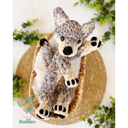 Apex the Wolf / No Sew Crochet Pattern / Snuggler / Amigurumi Wolf / Digital Download / PDF /English / German