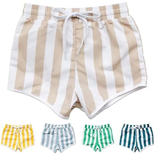 Toddler Swim Shorts, Kids Swimsuit with Stretchy Spandex Liner & Breathable Outer Microfiber Fabric