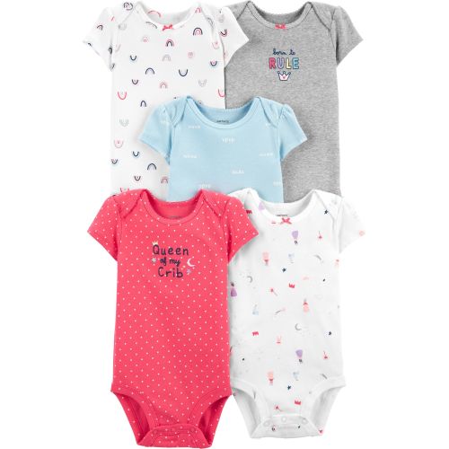 5-Pack Princess Original Bodysuits - 3M - Pink/Blue/Heather