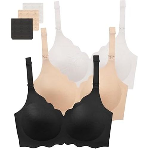 Gailife Floral Nursing Bras for Breastfeeding Comfort Maternity Bras for Pregnancy Seamless Bralettes with Extra Extender