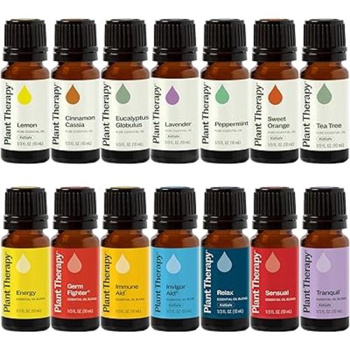 Plant Therapy 7 & 7 Essential Oils Set, Each 10 mL (1/3 oz)