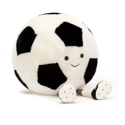 Jellycat Amuseables Sports Series Soccer Ball Stuffed Toy, 12 inches | Soccer Ball Plush for Sports Fans | Classic Children's Gift
