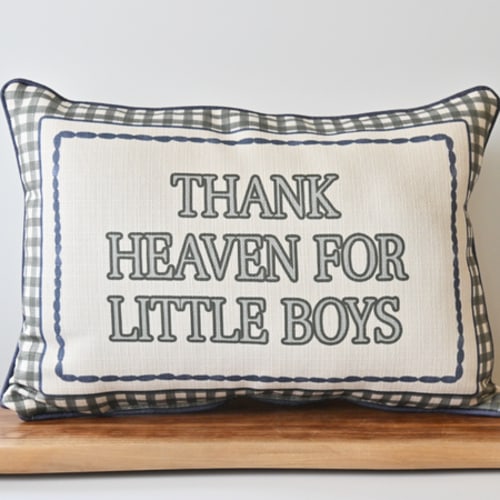 Thank Heaven for Boys Rectangle Pillow