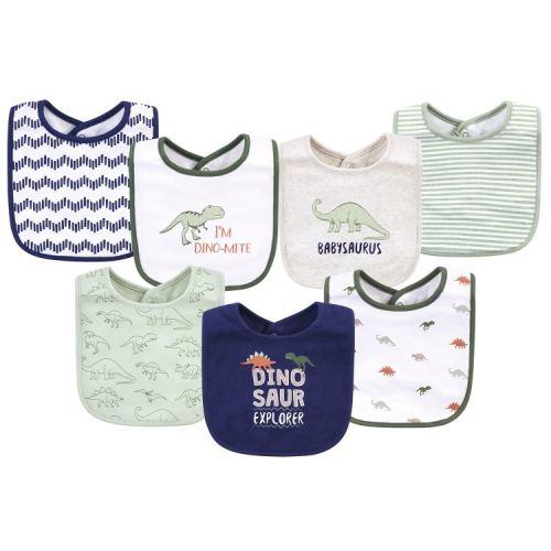 Hudson Baby Infant Boy Cotton Bibs, Dinosaur Explorer, One Size