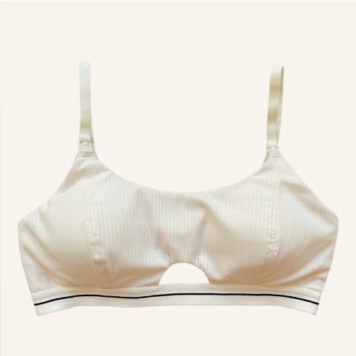 Rib Organic Cotton Nursing Bralette - Ivory – MORROW+MINT