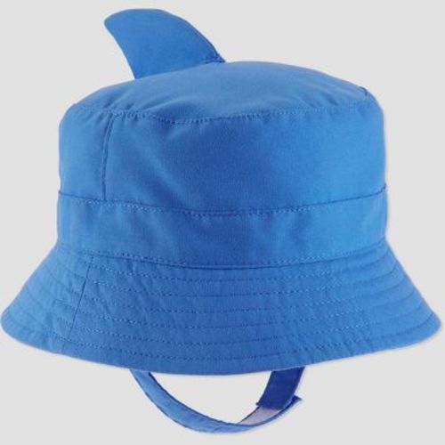 Carter's Just One You®️ Baby Boys' Solid Sun Hat - Blue 6-12M: UPF 50+, Chinstrap, Twill Fabric