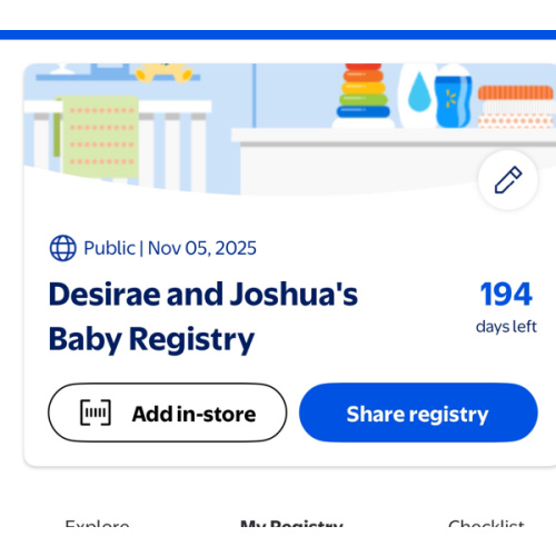 Desirae and Joshua's Baby Registry | Walmart.com