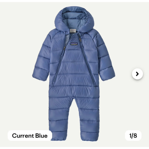 Patagonia Infant Hi-Loft Down Sweater™ Bunting: Current Blue 0-3M
