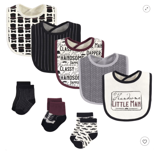 Hudson Baby Infant Boys Cotton Bib and Sock Set 8pk, Vintage Little Man, One Size
4 out of 5 stars with 4 reviews
4