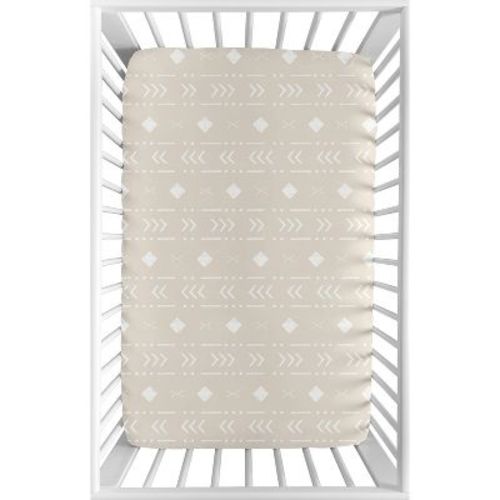 Sweet Jojo Designs Boy or Girl Gender Neutral Unisex Baby Fitted Mini Crib Sheet Boho Llama Taupe and White