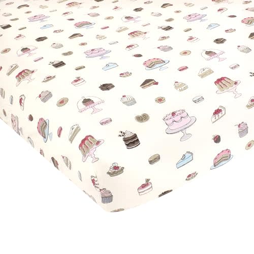 Hudson Baby Unisex Baby Cotton Fitted Crib Sheet, Sweet Bakery, One Size