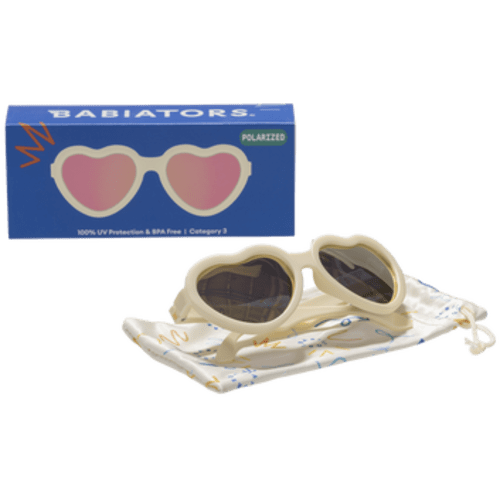 Sweet Cream Heart | Polarized Rose Gold Mirrored Lenses – Babiators Sunglasses