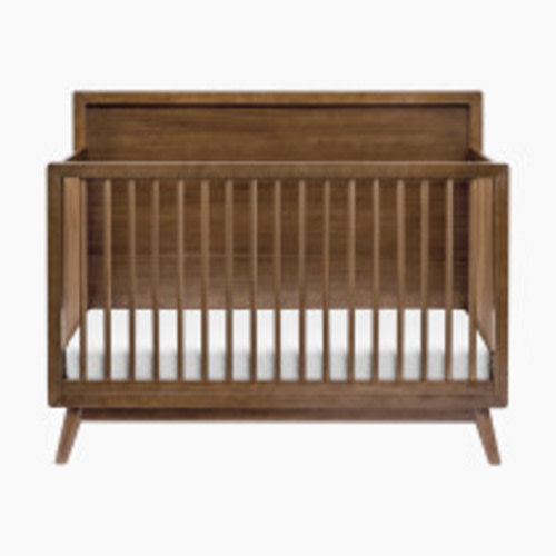 babyletto Palma 4-in-1 Convertible Crib with Toddler Bed Conversion Kit - Natural Walnut