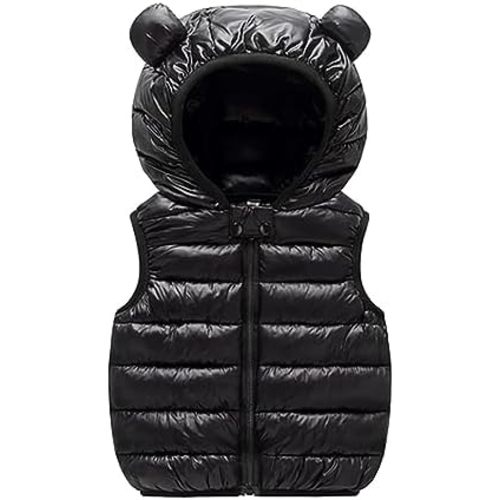 Baby Infant Quilted down Vest Zip up Hooded Sleeveless Puffer Jackets Toddler Winter Lightweight Warm Outwear Clothes