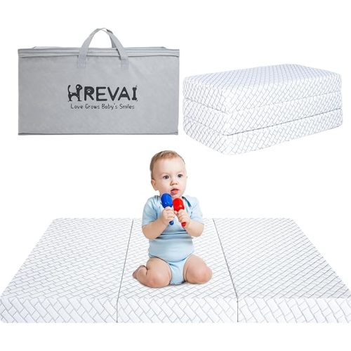 Pack and Play Mattress,High Density Soft&Firm Dual Sided Memory Foam 38"x26" Pack N Play Mattress Pad,Baby Portable Breathable Mattress for Pack N Play with Non-Slip Removable Cover