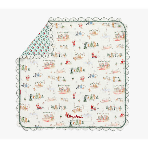 Riley Sheehey Holiday Oversized Organic Muslin Baby Blanket