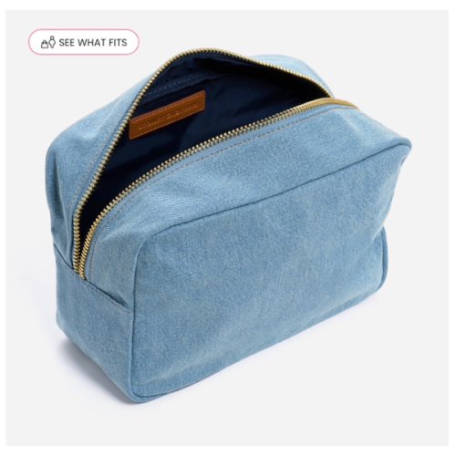 Denim Nylon Travel Pouch Zip Bag | Stoney Clover Lane