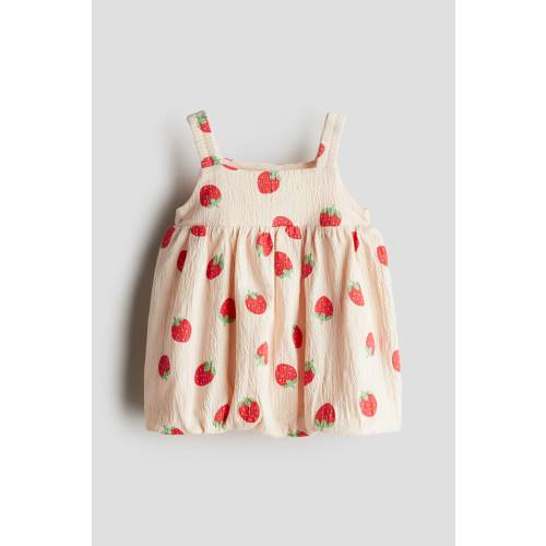 CRINKLED BUBBLE-HEM DRESS