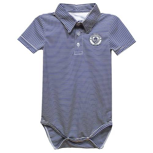 Manchester City Vive La Fete Infant Polo Pencil Stripe Bodysuit - Navy