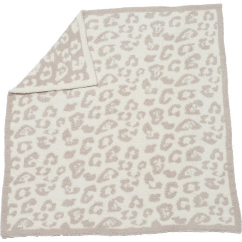BAREFOOT DREAMS® CozyChic® Leopard Stroller Blanket, Stone/ Cream