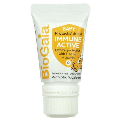 Baby Protectis Drops, Immune Active, 0-36 Months, 600 IU, 0.34 fl oz (10 ml), BioGaia