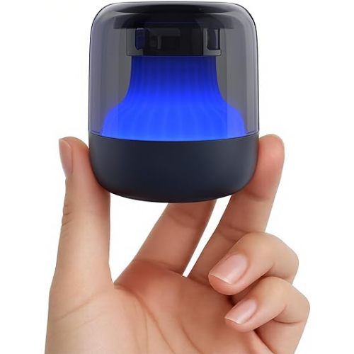 Babelio Pocket Glow White Noise Sound Machine - Upgraded 7 Color Night Lights, 20 Non-Looping Sounds, Timer & Memory Function, Portable for Adults & Babies, Black