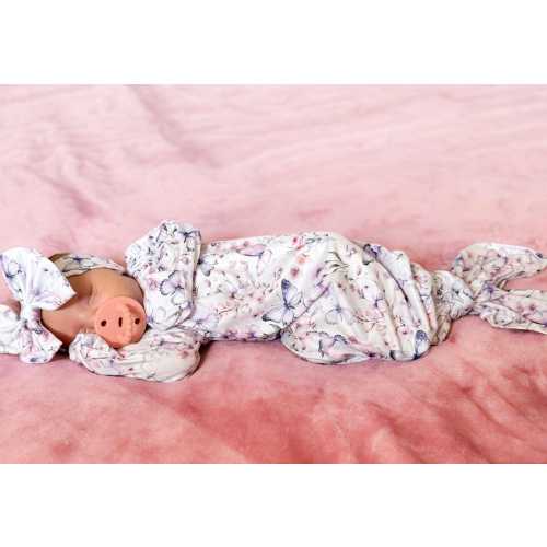 baby gown, knotted gown, tie gown with bow, butterfly gown, baby going home outfit girl,baby gown coming home outfit,baby gown set,purple