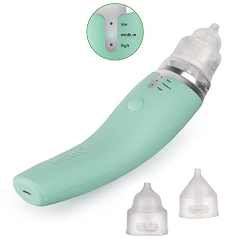 haakaa Baby Electric Nasal Aspirator| Safe Baby Nose Cleaner| Easy Operated Nose Sucker - Relieve Blocked Nose for Babies Infants Toddlers,USB Rechargeable, BPA Free