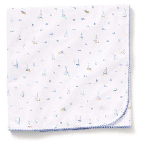 Pima Baby Blanket in Letters and Lullabies