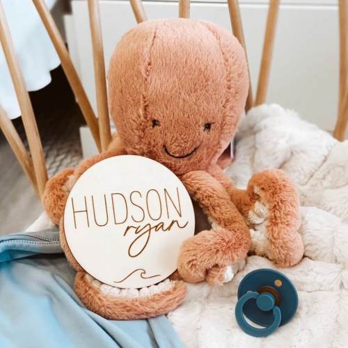 Personalized Baby Name Wood Announcement | WAVE