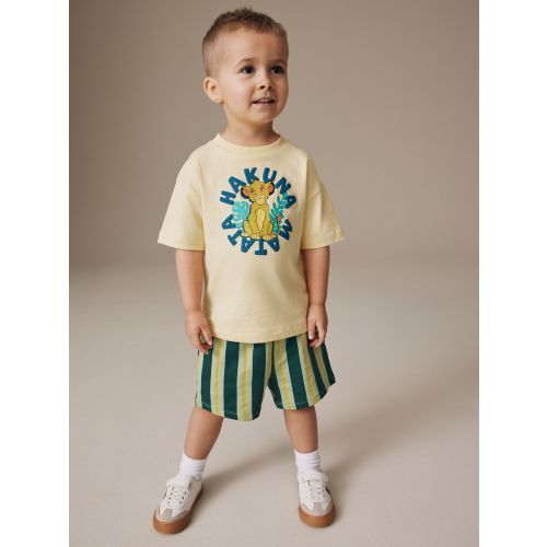 Yellow Lion King Short Sleeve T-Shirt & Shorts Set (6mths-8yrs)