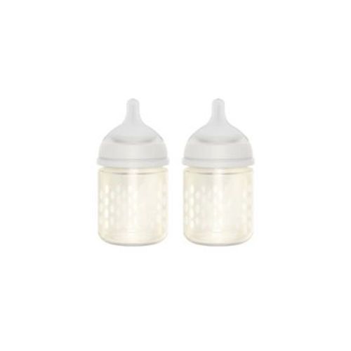Suavinex Bonhomia SX PRO Glass Baby Bottles with Slow Flow - 4 fl oz/2pk - Beige