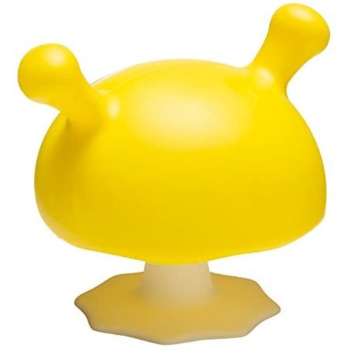 Mombella Mimi the mushroom super soft skin-like infant nipple shaped soothing teether for sucking babies, Help with breast feeding waning and Prevent digit sucking. For 0-6months,Lemon